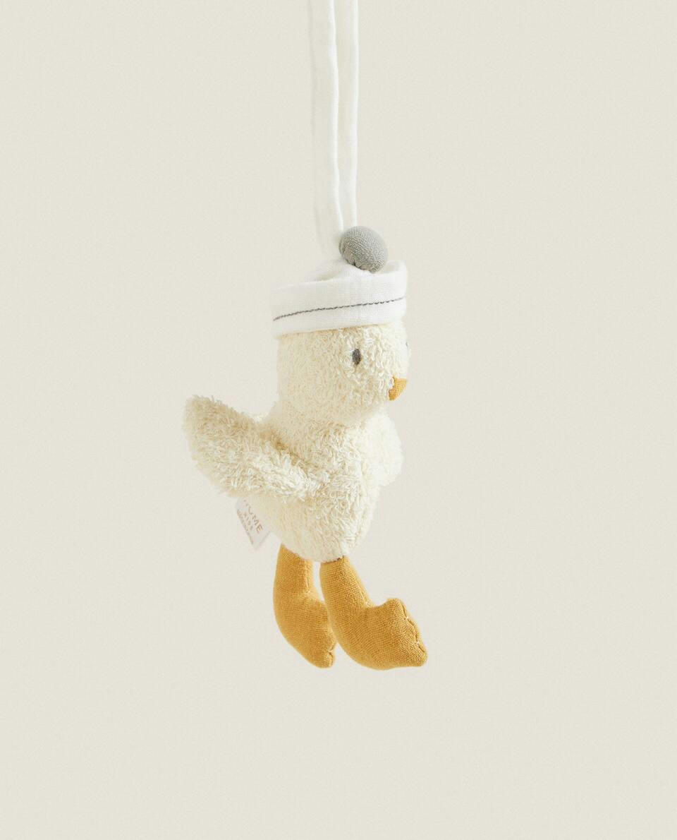 Chupeta de pato de pelúcia