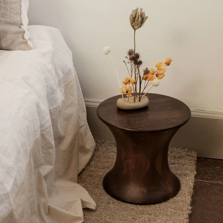 Ferm Living - Spin Hocker, Mangoholz