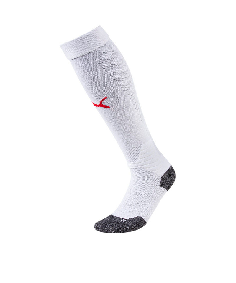 PUMA LIGA Socks Stutzenstrumpf Weiss Rot F11