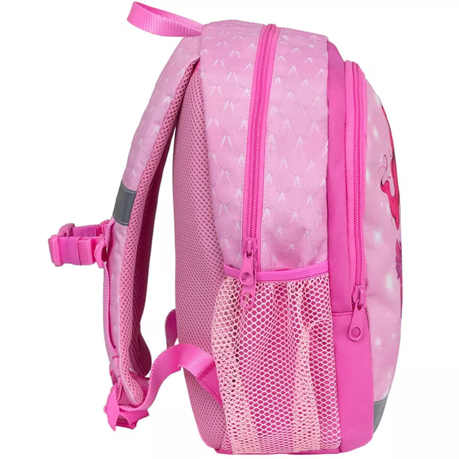 Belmil Kindergartenrucksack Kiddy Plus Kindergartenrucksack für 3-6 Jährige Kinder mit Brustgurt Pinky Mermaid