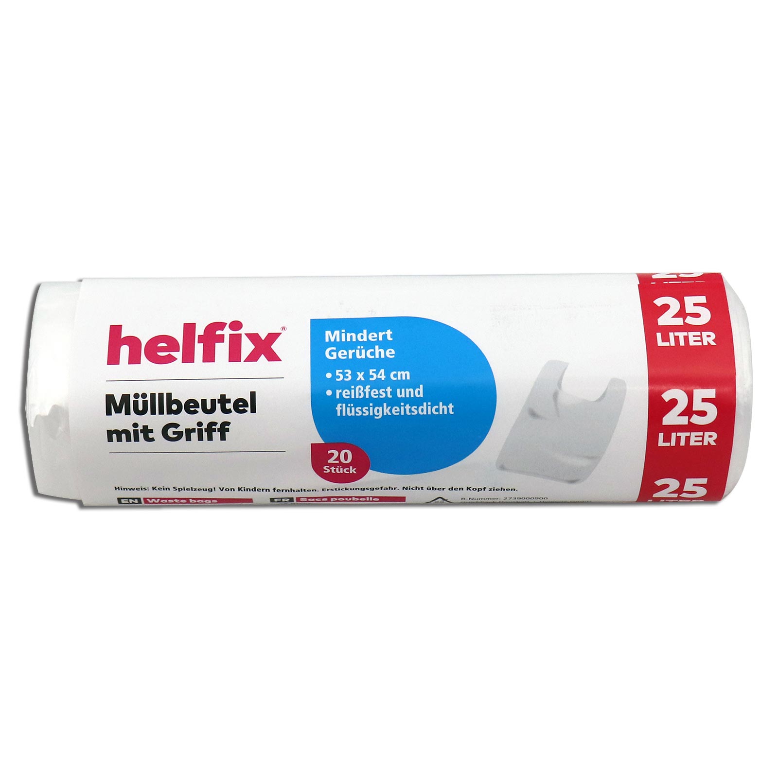 helfix Müllbeutel mit Griff - 20 Stück - 25 Liter