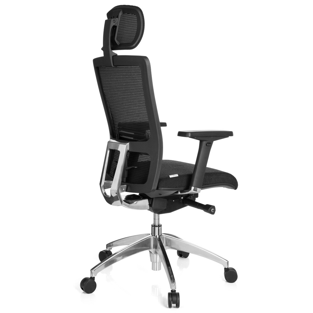 Profi Bürostuhl ASTRA LUX Stoff/Netzstoff mit Armlehnen (höhenverstellbar) hjh OFFICE