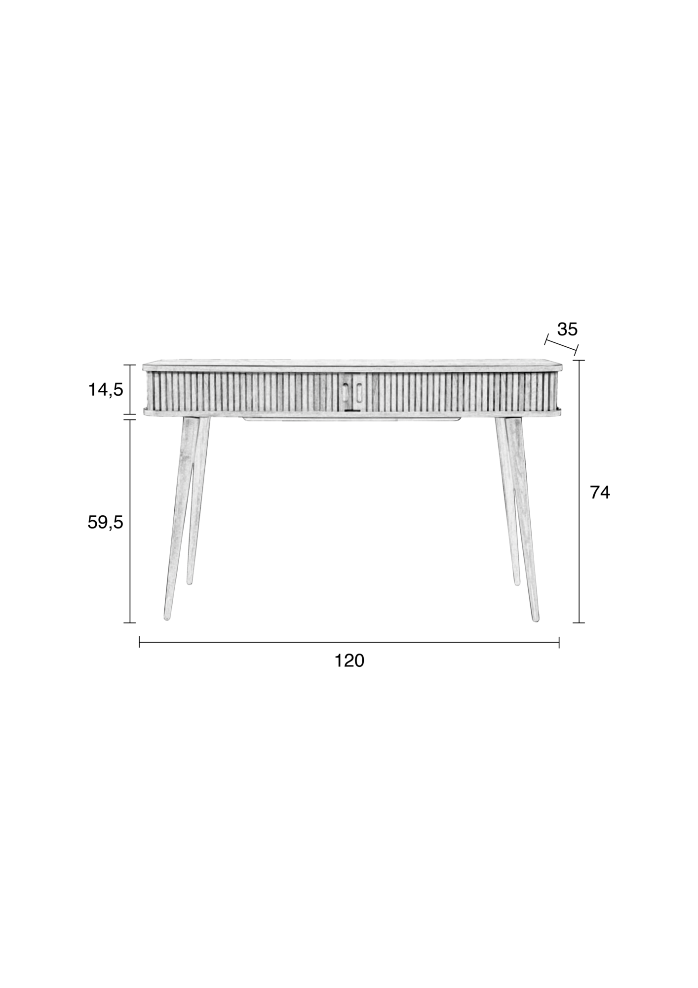 Zuiver Barbier Console Tafel Zwart