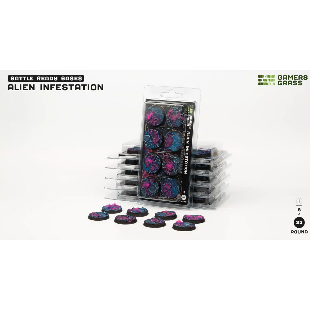 Alien Infestation Bases, Round 32mm (x8)