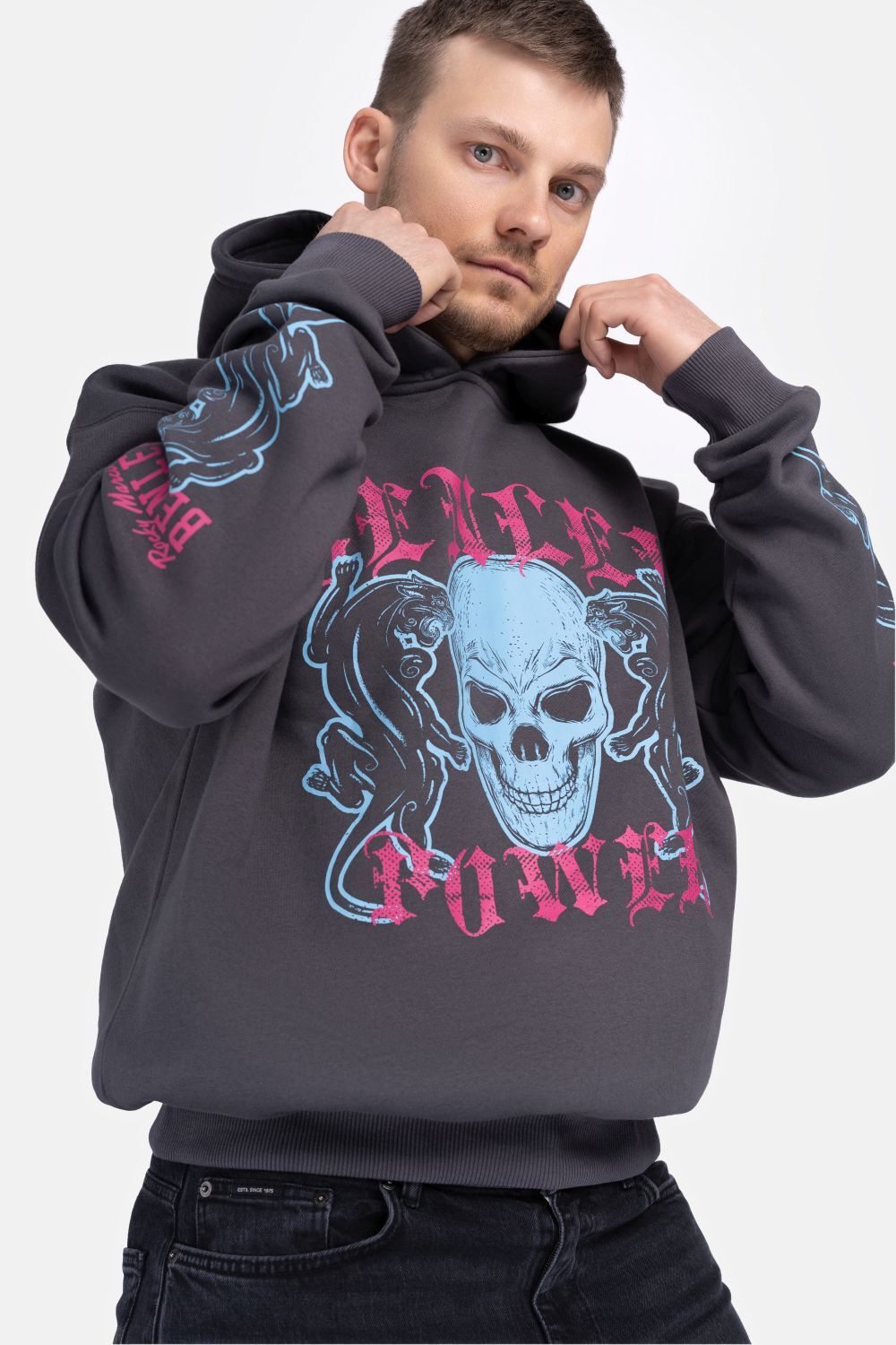 BENLEE Herren Kapuzensweatshirt Oversize PANTERA HD