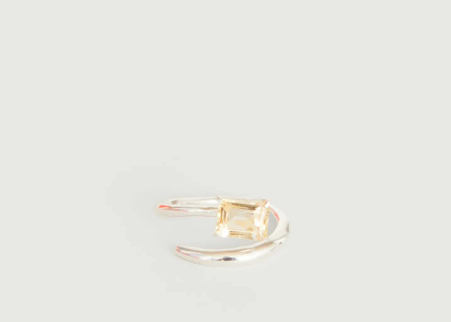 Bague ouverte en argent Gem Citrine FARIS