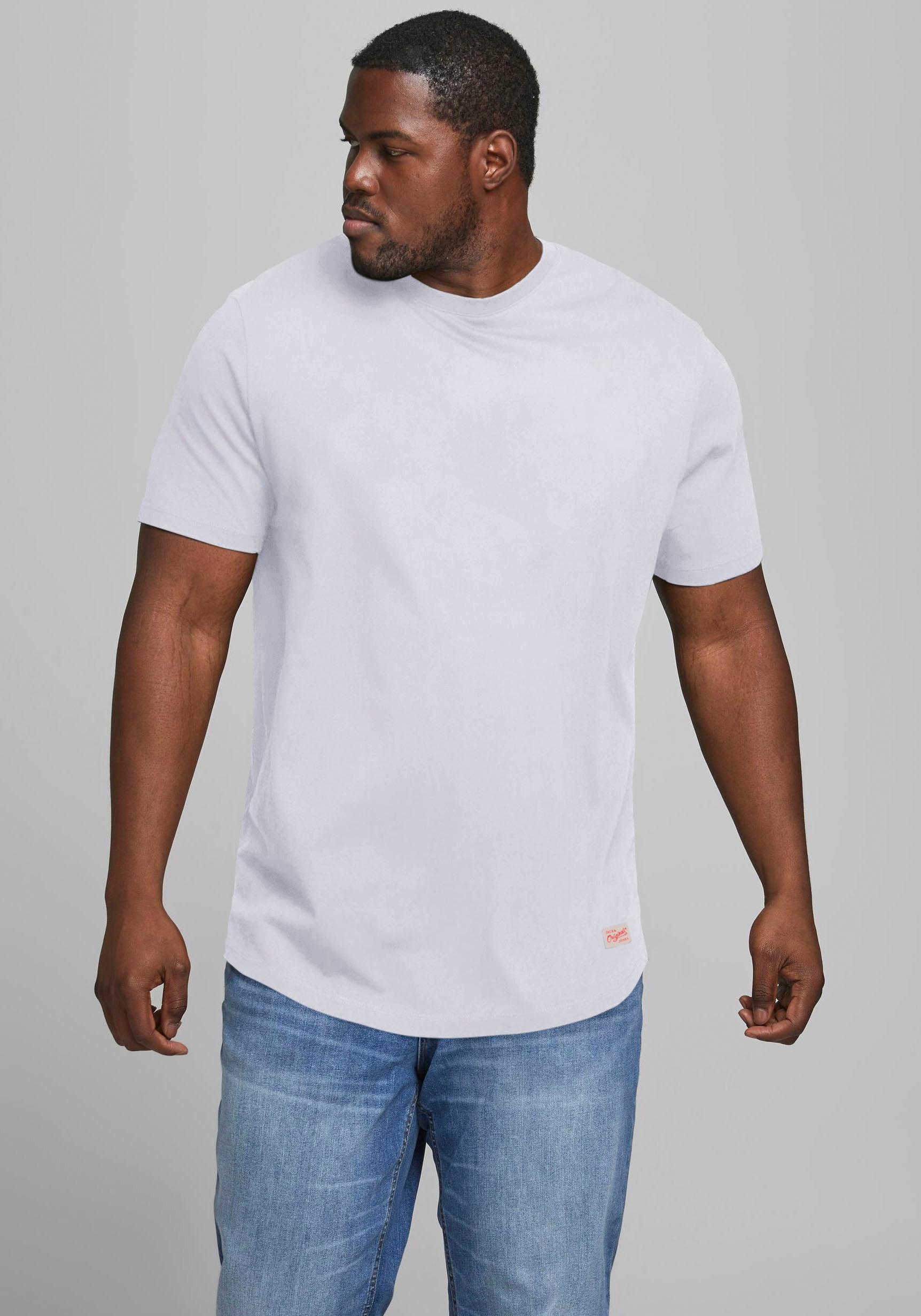 Jack & Jones PlusSize T-Shirt »NOA TEE«, mit abgerundetem Saum, bis Grösse 6XL