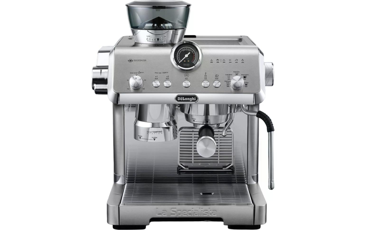 Siebträgermaschine La Specialista Opera Silber<br>Elegante Kaffeemaschine mit Siebträger
