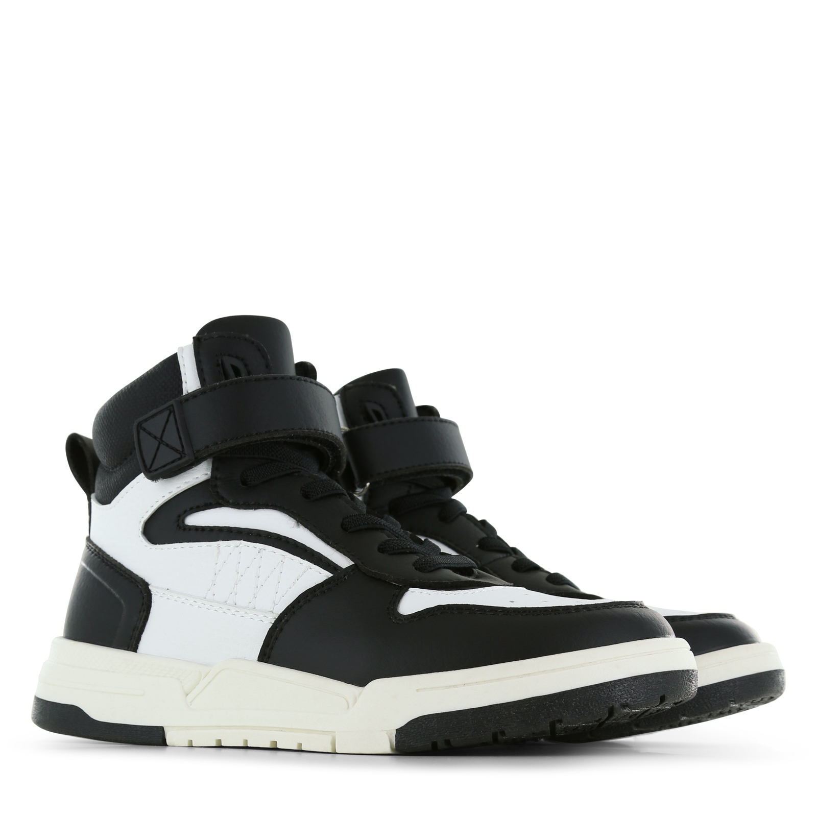 Shoesme zwart-witte basket sneaker Microleer | Sale