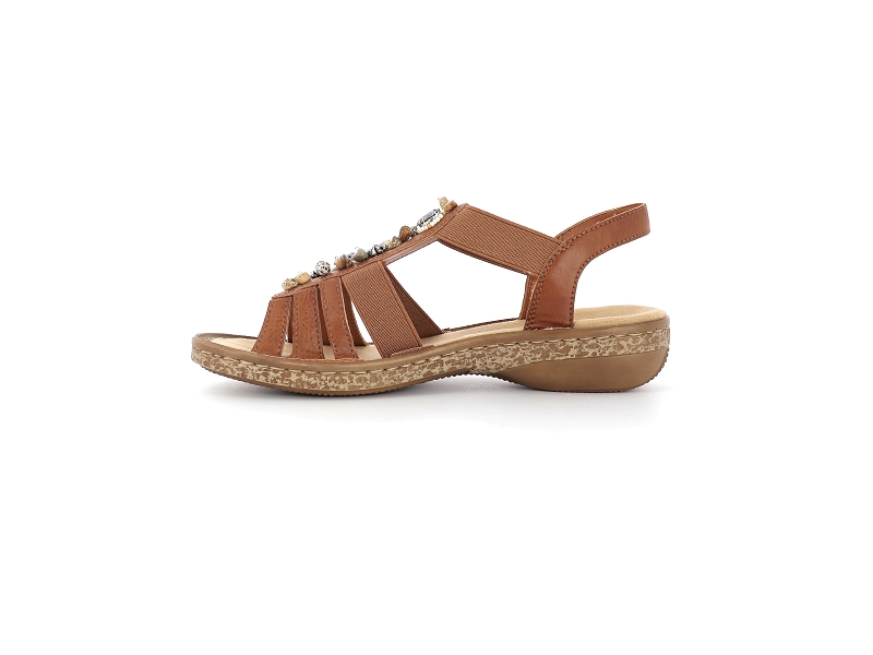 Rieker-62859 Synthétique Cognac