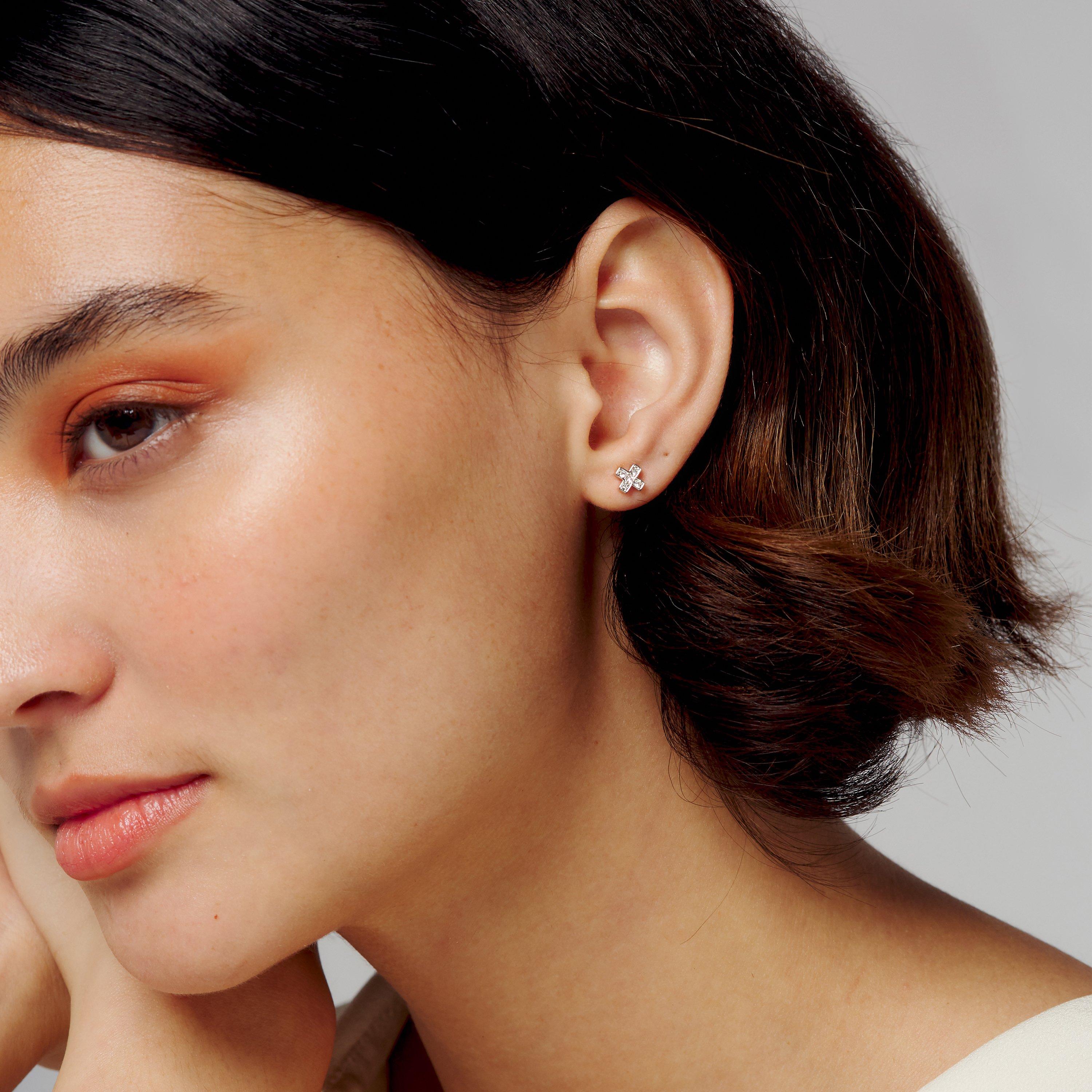 All We Are Chakana Inca Cross Stud Earrings