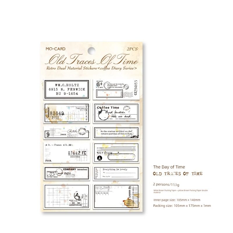Monez - Vintage Sticker (Diverse ontwerpen) / Set
