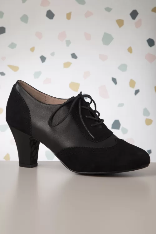 Lola Ramona ♥ Topvintage Ava Timeless Elegance shoe booties in zwart