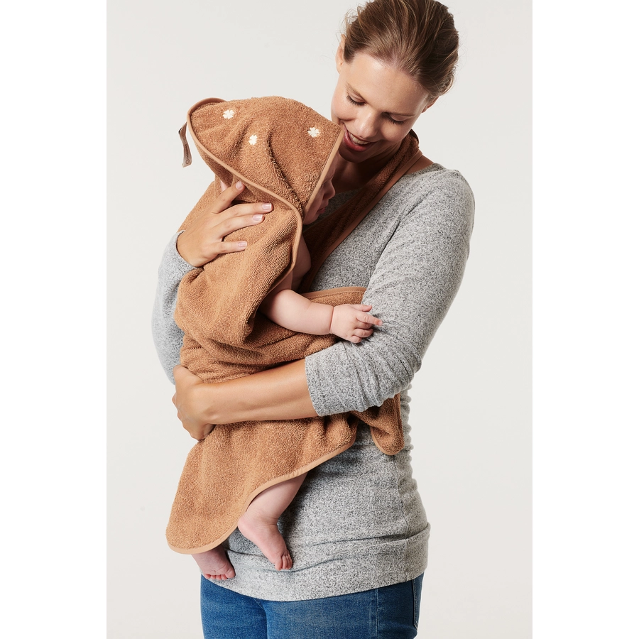 Noppies Badecape Wearable hooded towel 110cm Indian Tan