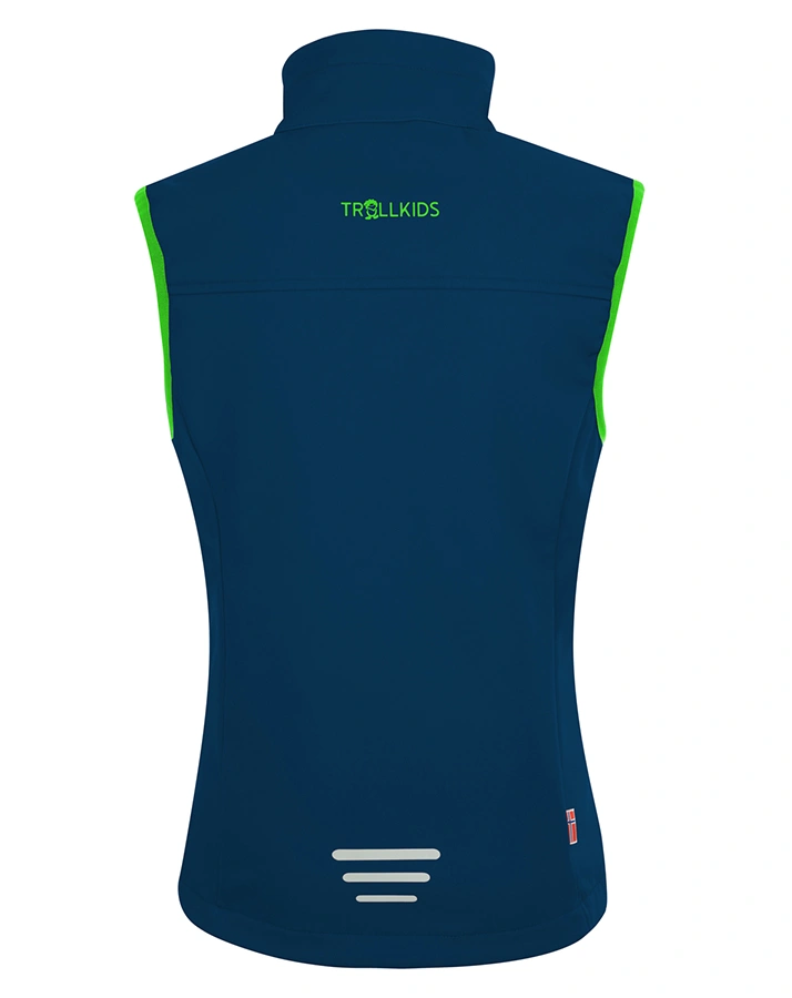 Softshell-Weste TROLLFJORD in navy/light green