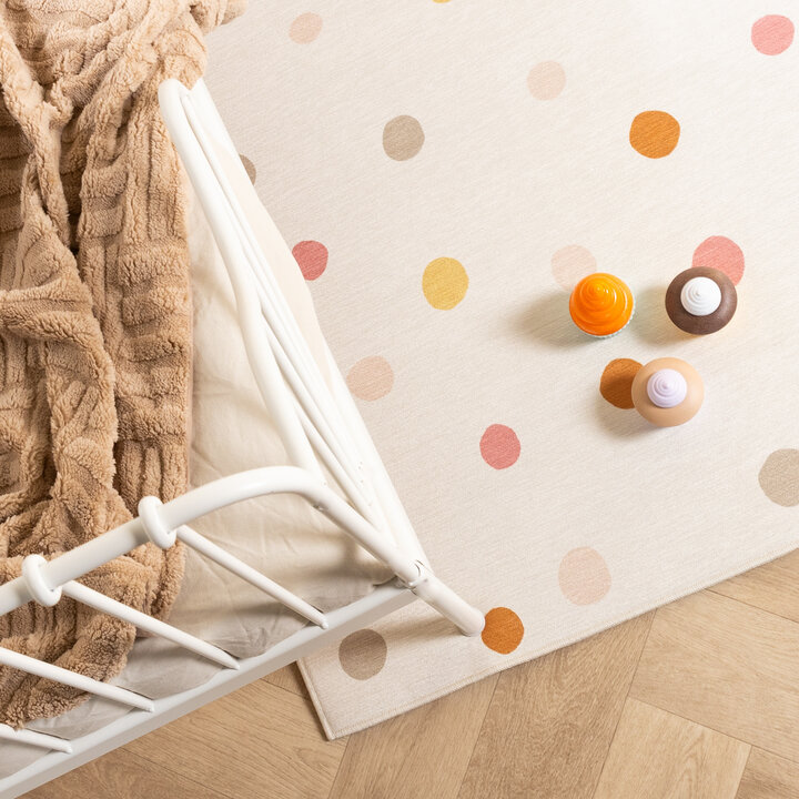 Wasbaar kindervloerkleed - Evi Confetti Multicolor