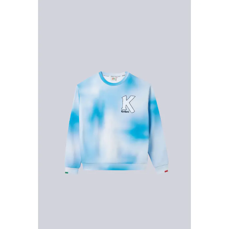 ORGANIC BIG-K SWEAT TIE & DYE BLEU SWEAT Coton biologique No Gender