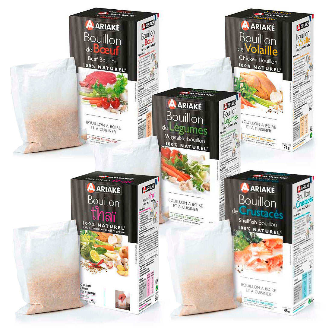 Assortiment premium de 5 bouillons Ariaké
