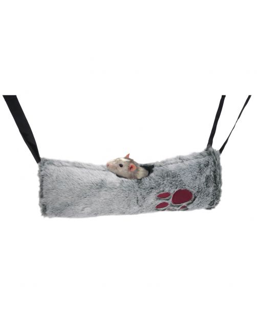 Rosewood Pluche Tunnel En Hangmat - Slaapplaats - 36x2x41 cm Grijs