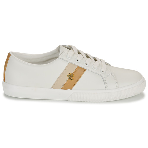 Lauren Ralph Lauren - JANSON II-SNEAKERS-LOW TOP LACE Blanco / Camel / Beige
