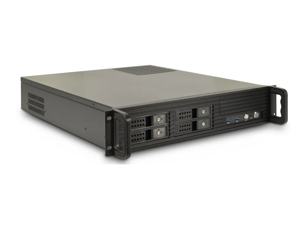 Inter-Tech IPC 2U-2504 - Rack-monterbar - micro ATX - SATA - hot-swap - ingen strømforsyning (ATX) - USB