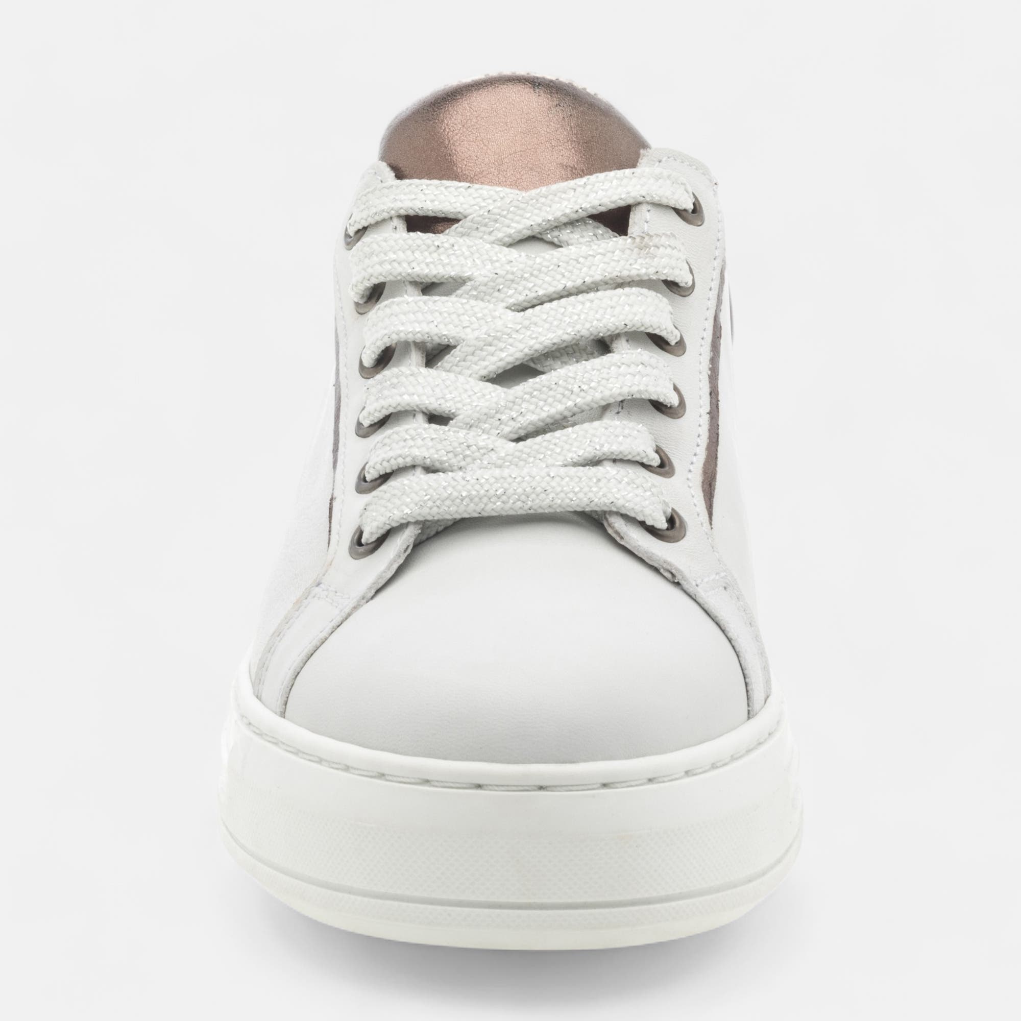Baskets basses Femme en cuir blanc