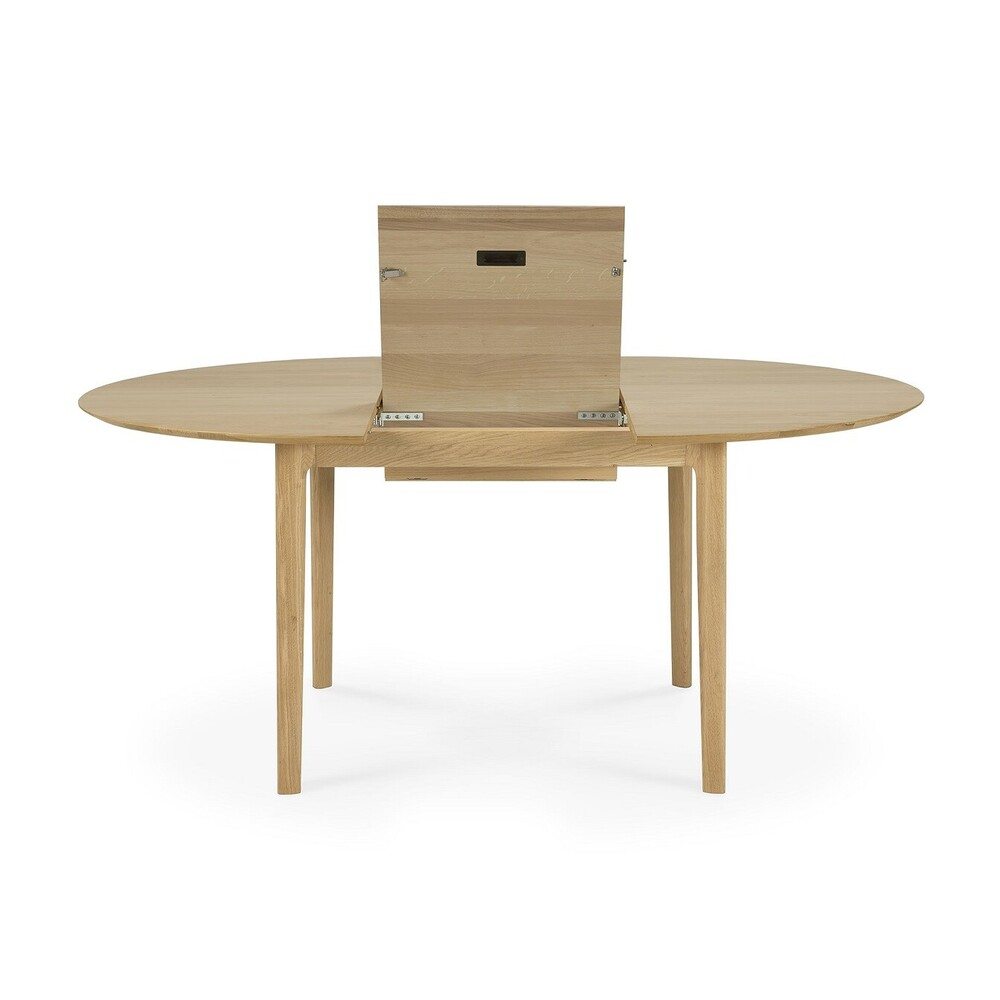 Tafel Bok - rond - uitschuifbaar 129/179 - eiken