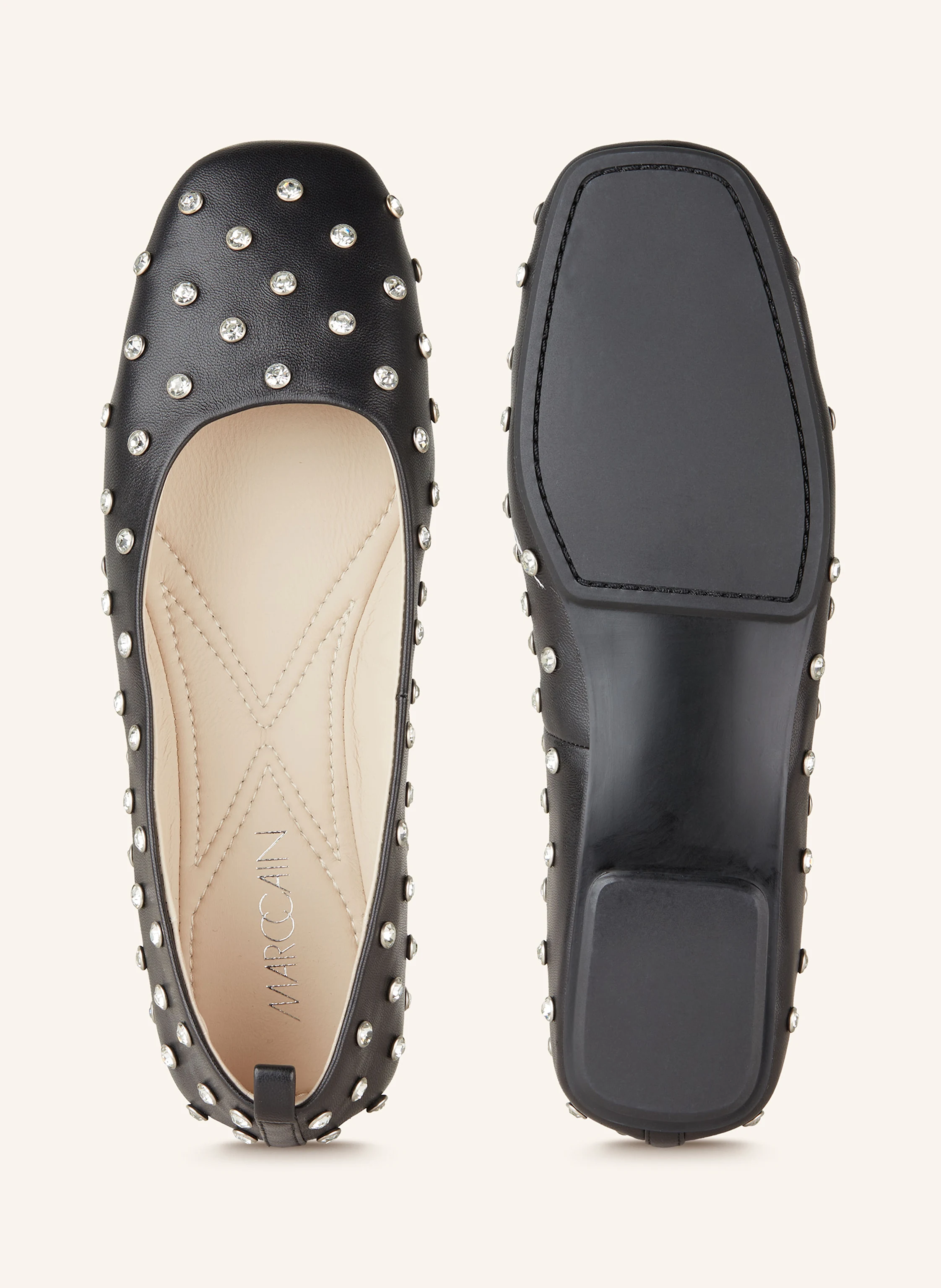 MARC CAIN Ballerinas mit Schmucksteinen