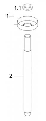 Mueller Ferro douchearm plafondbevestiging 30cm verouderd ijzer