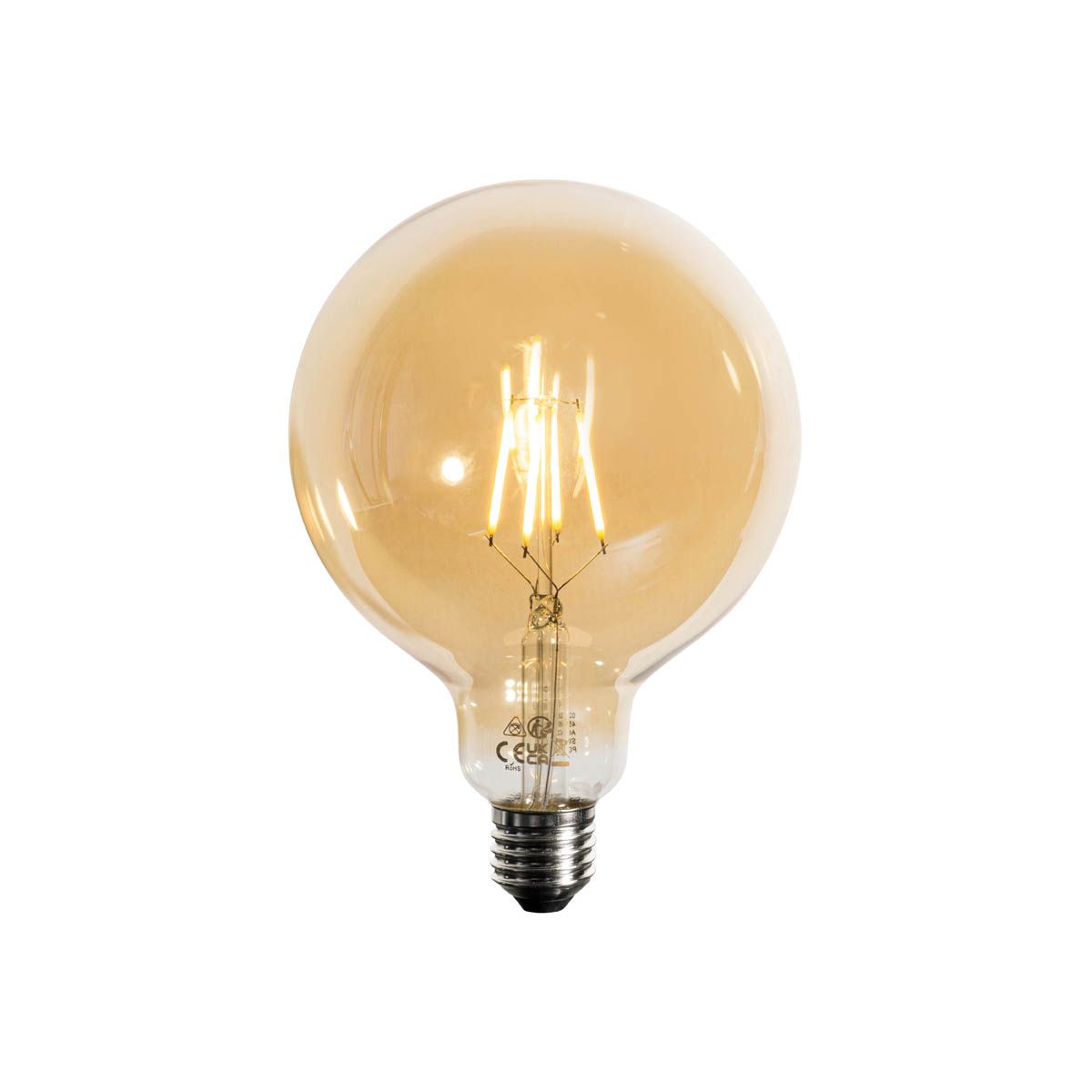 E27 dimbare LED goud G125 4,9W 450 lm 2200K