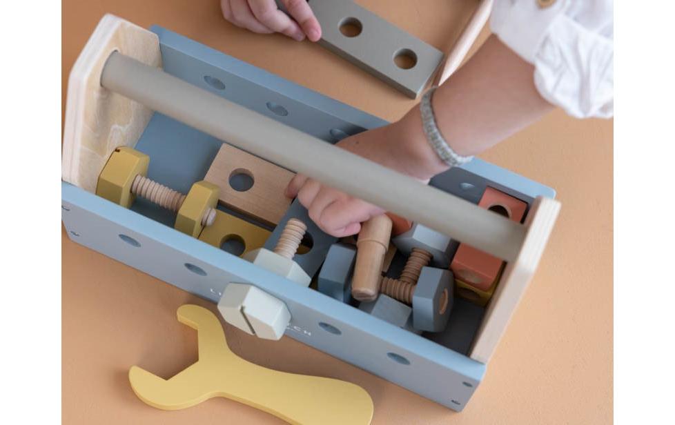 Handwerker Toolbox Holz WerkzeugkastenHandwerker-Spielset für Kinder
