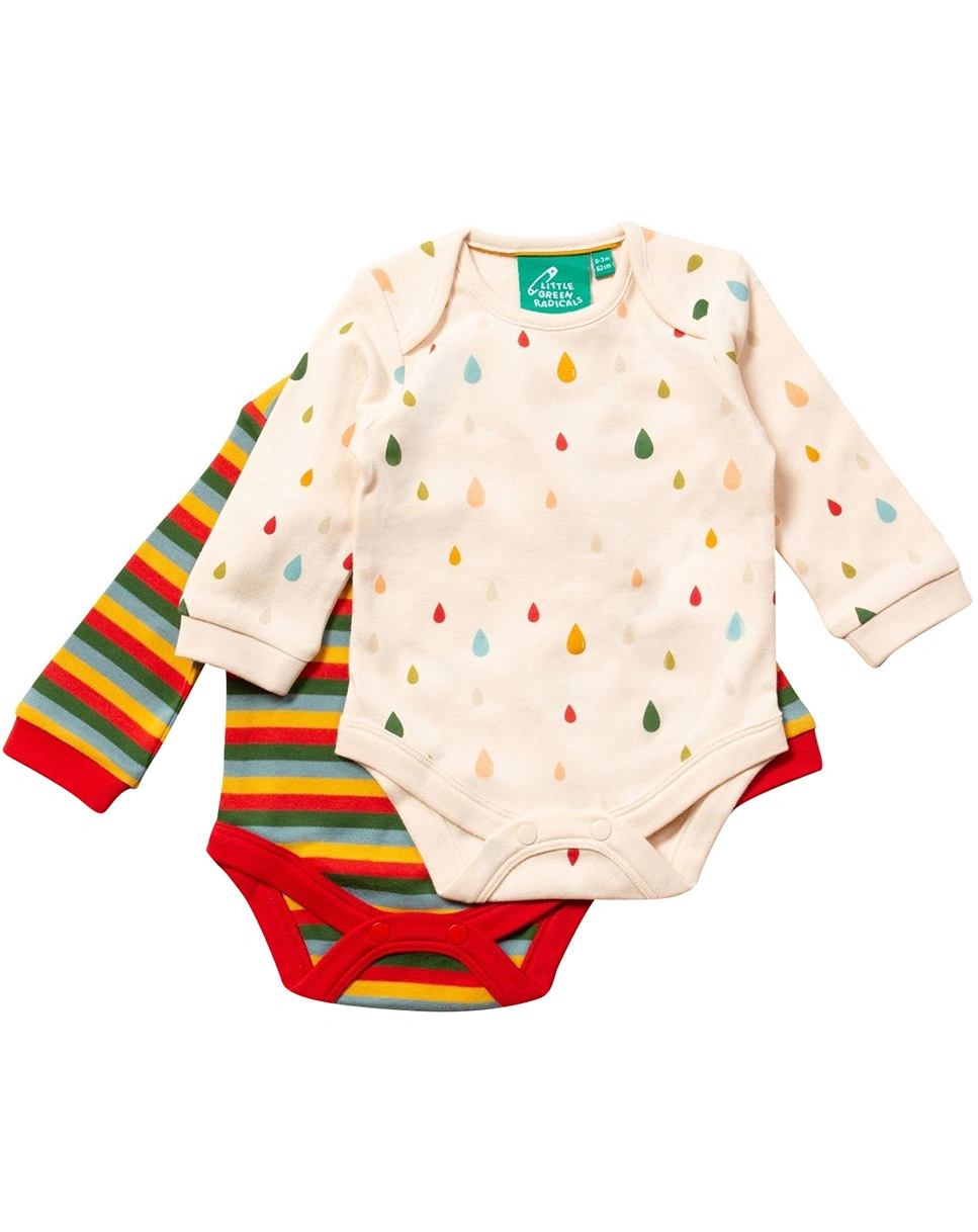 Langarm-Body DRIP DROP 2er-Pack in bunt