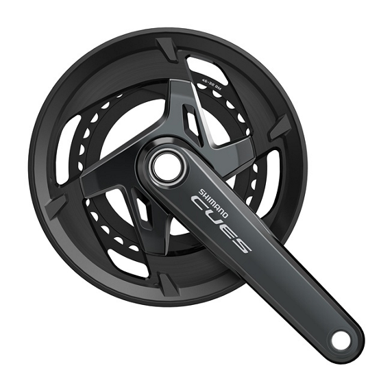 Shimano Cues U8000-2 Kranksæt Med Kædeskærm 46-32T 170mm