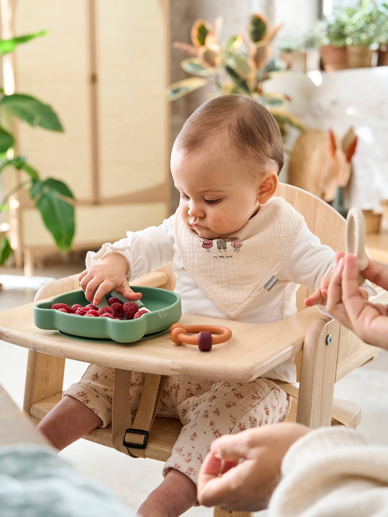 Conjunto de alimentos de silicone Urso marrom claro liso