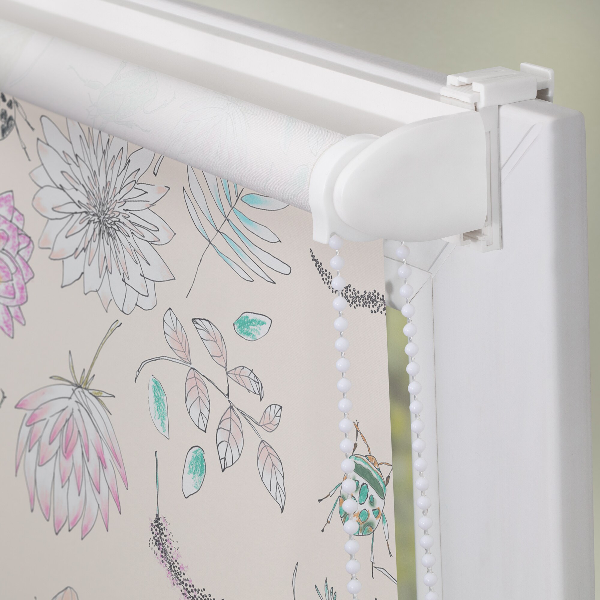 Lichtblick Rollo Klemmfix, ohne Bohren, blickdicht, My Bohemian Garden- Bunt