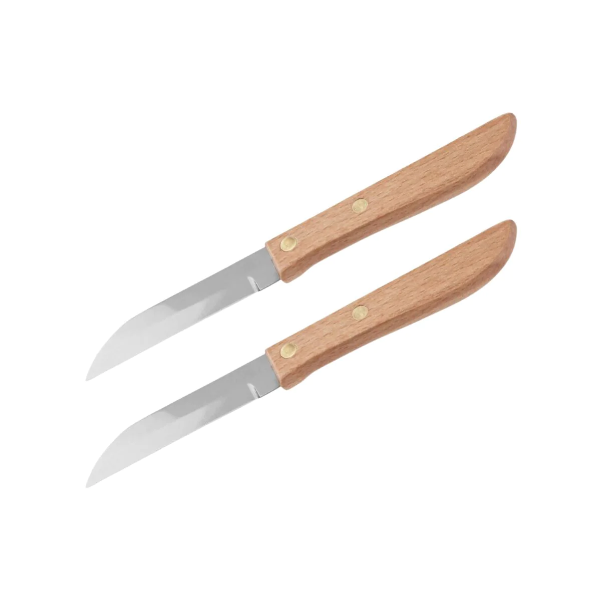 Lot de 2 couteaux d'office manche en bois lame de 7,5 cm Country Niros
