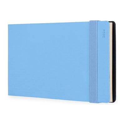 Agenda semainier - 1 semaine sur 2 pages - 14 x 8 cm - bleu cristal - Legami Colours Collection