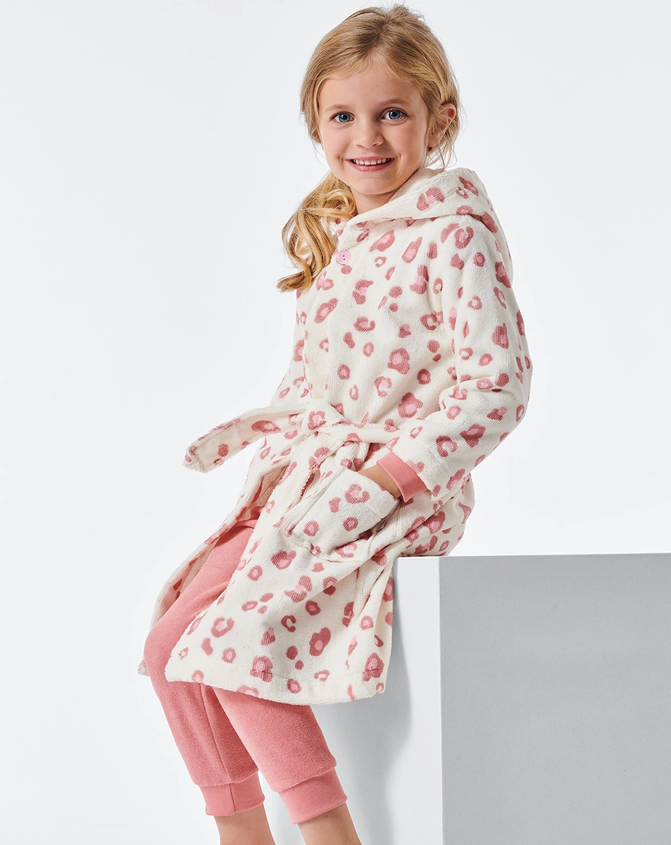 Bademantel LEO ROSE in offwhite