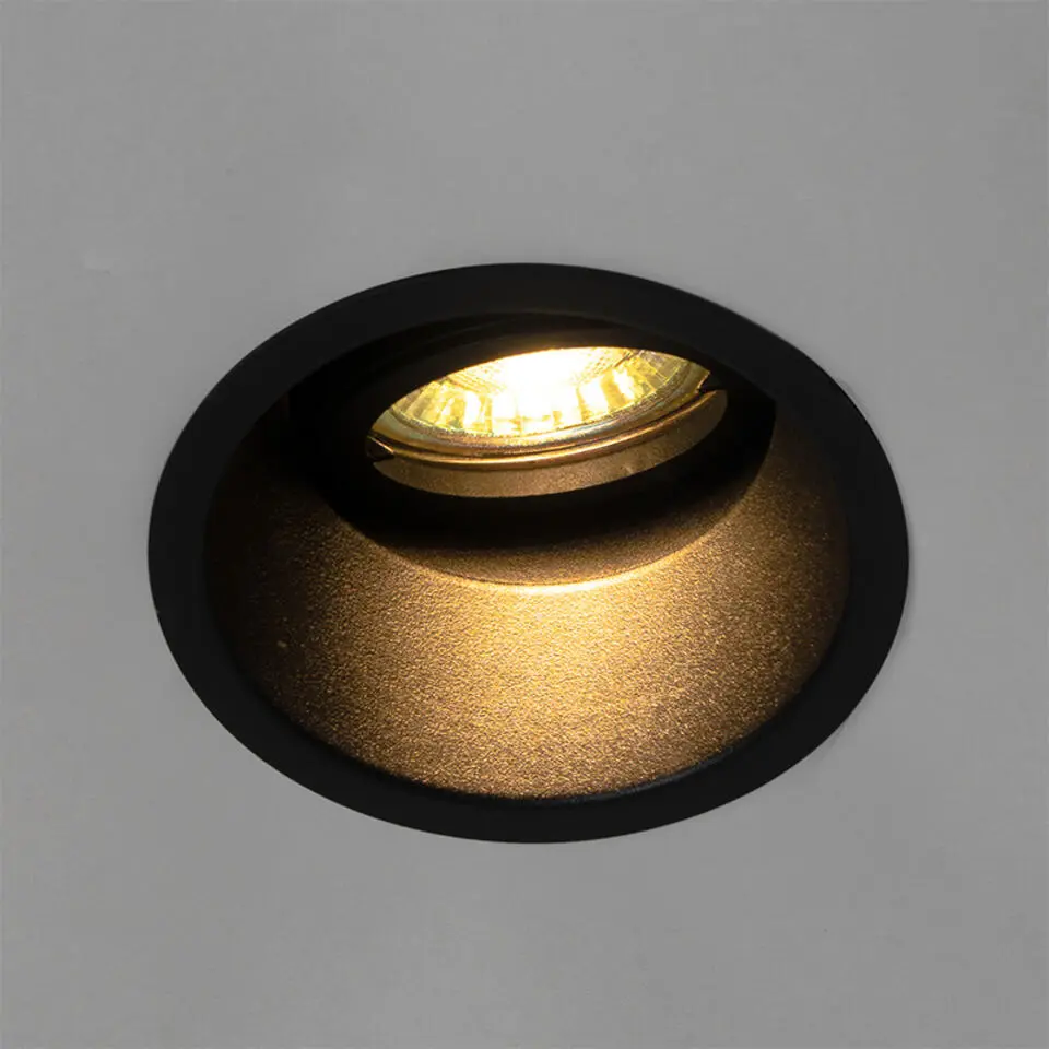 Qazqa inbouwspots alloy zwart gu10