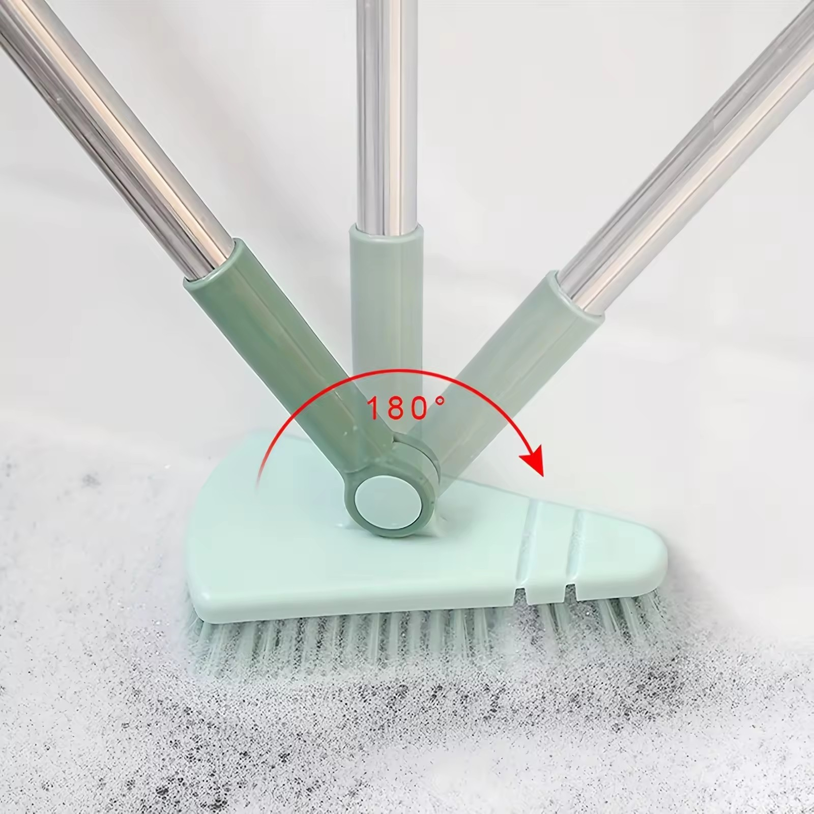 (95cm) Fliesenbürste Boden Scheuer Bürste Reinigungs Schrubber mit Flexiblem Bürstenkopf - Blau
