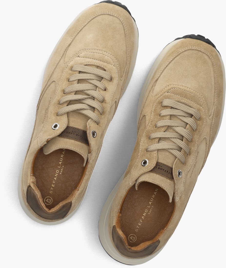 beige stefano lauran lage sneakers champ