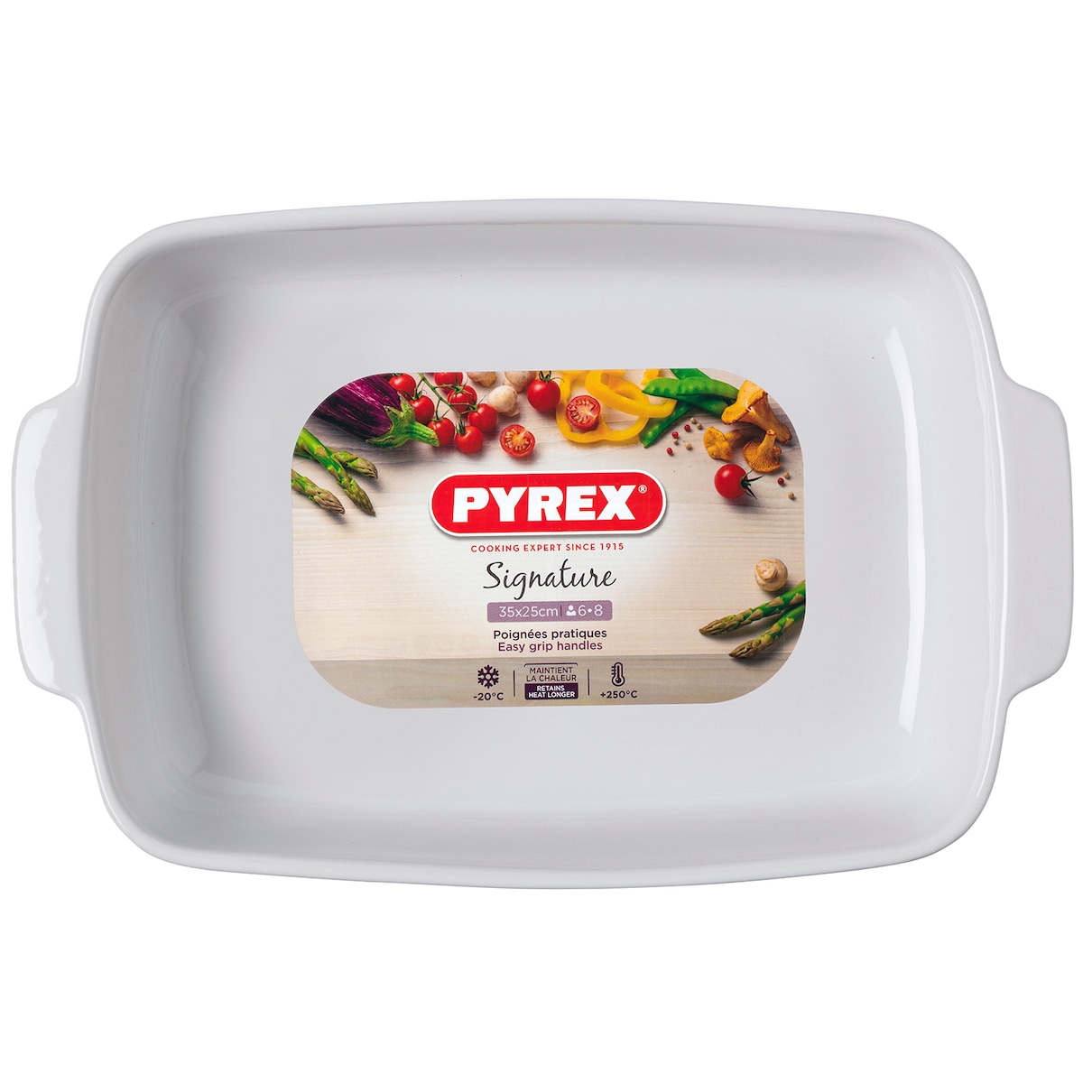 Pyrex Dish rectangular 35 x 25 cm White