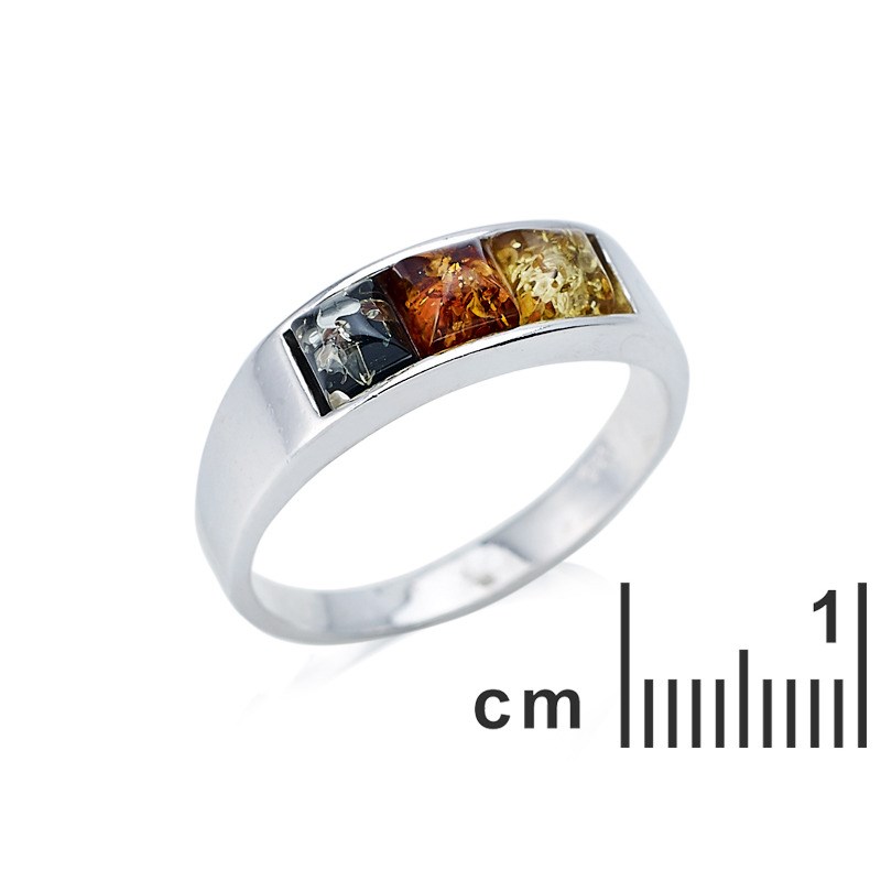 BAGUE ARGENT AMBRE