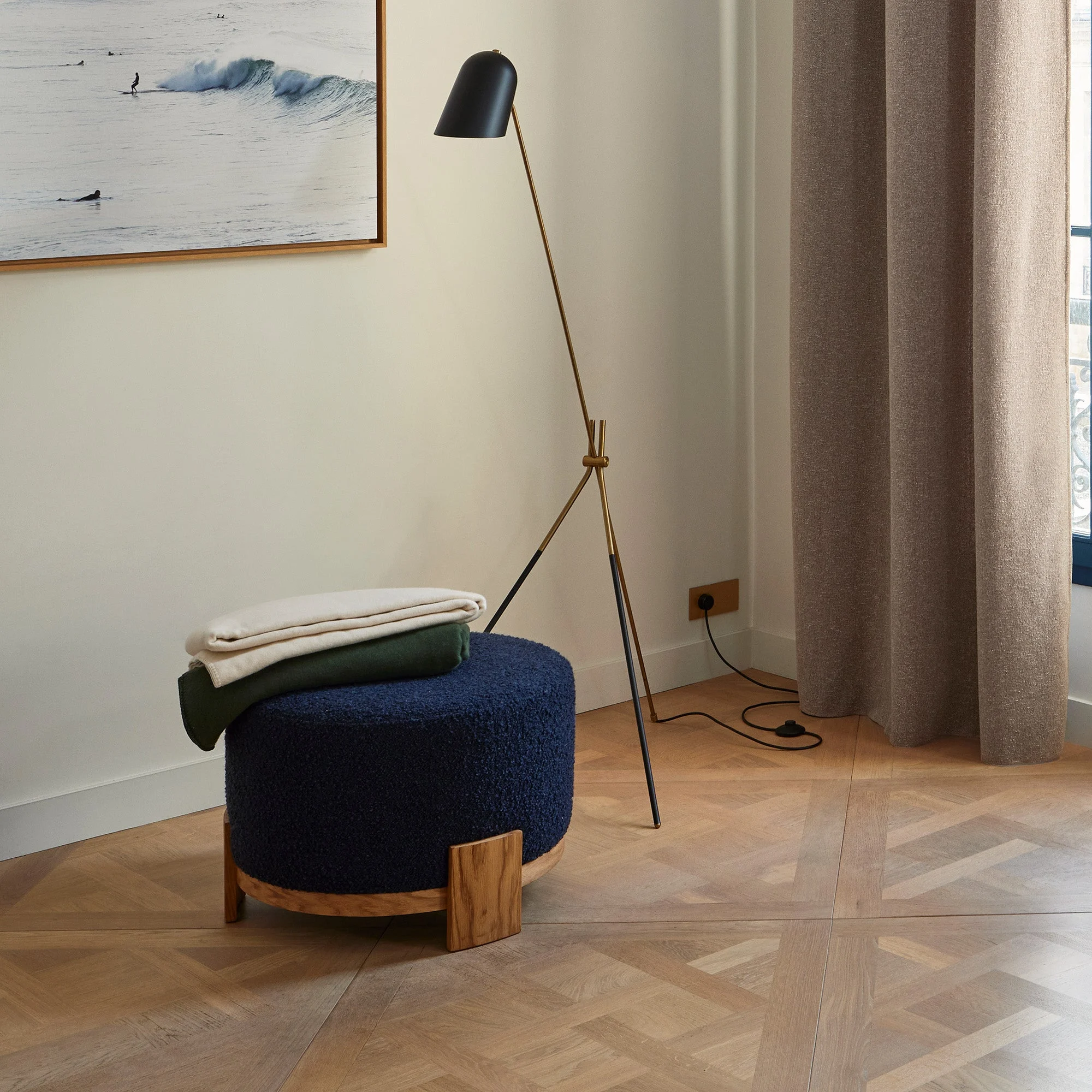 COME - Pouf | Bleu