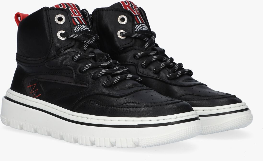 RED-RAG zwarte red-rag hoge sneaker 13515
