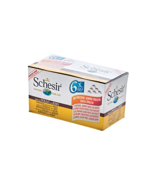 Schesir Kat Mp Blik Gekookt 6x50 g - Kattenvoer