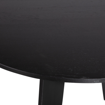 WOOOD eettafel Fries blacknight eikenhout ø 129 cm