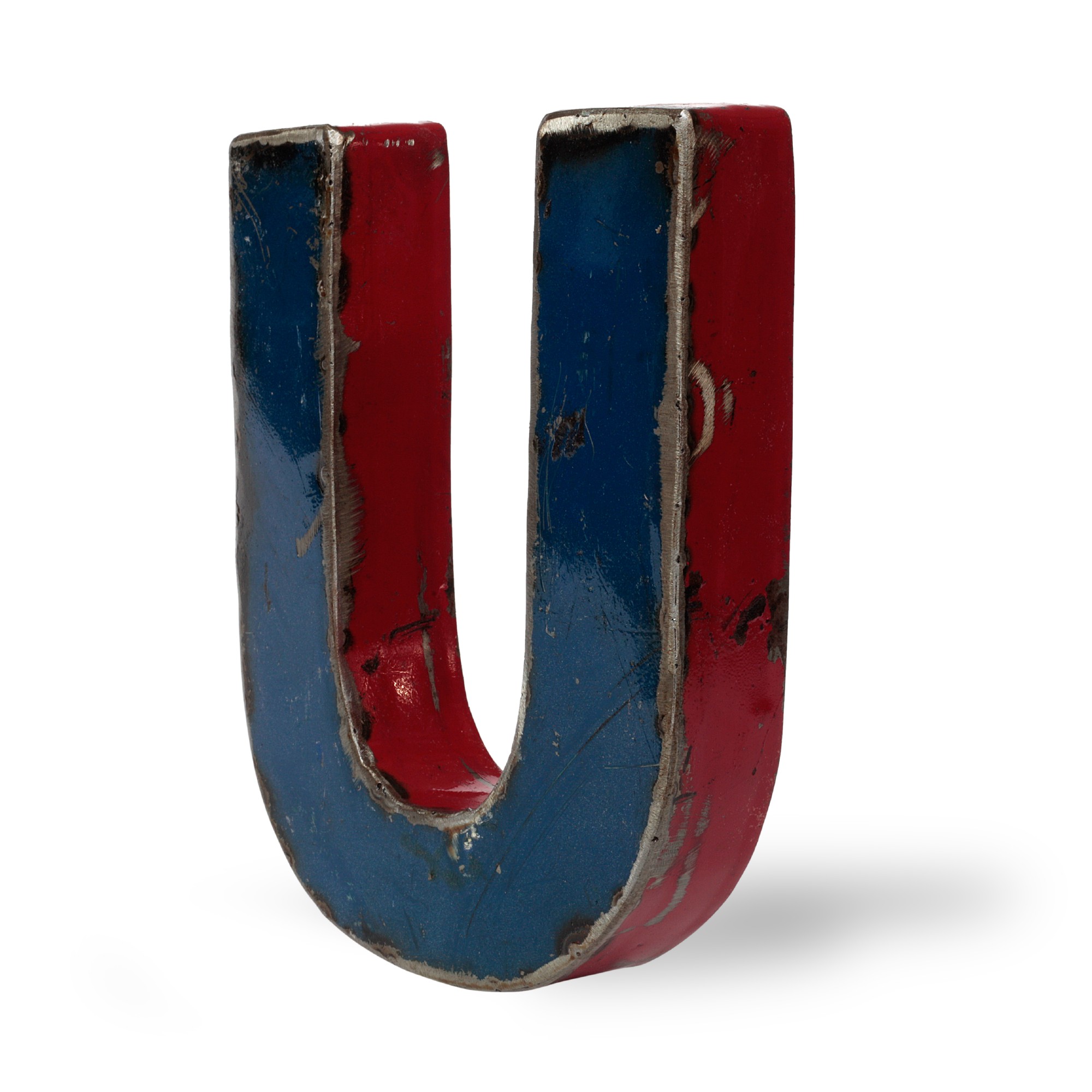 Metallbuchstabe 'U', multicolor, T 17 cm, B 21 cm, H 4 cm von fischer's lagerhaus