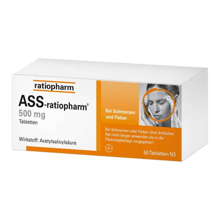 ASS Ratiopharm 500 mg Tabletten, 50 St