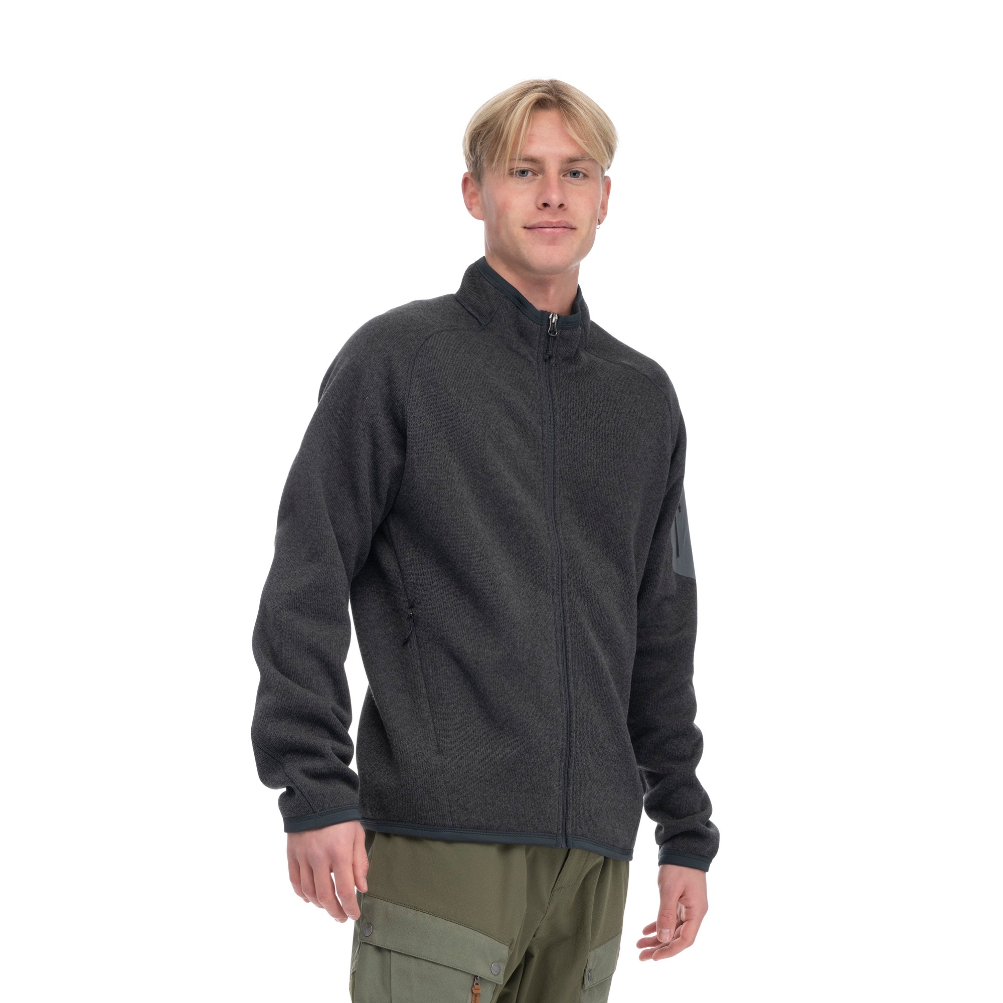 Kamphaug Knitted Jacket Herre Dark Shadow Grey